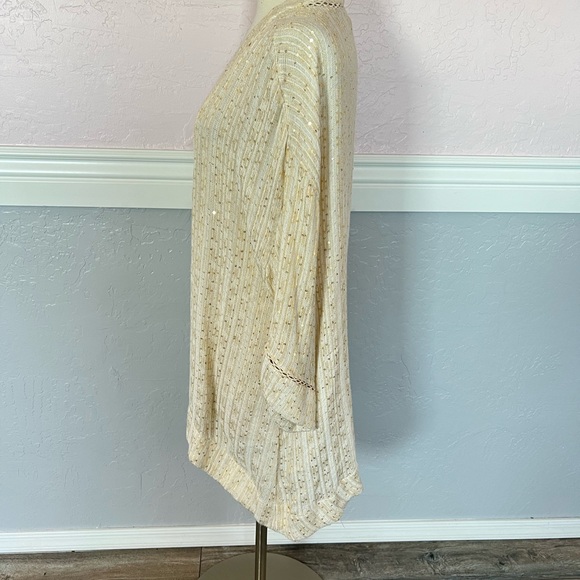 Soft Surroundings Cream Cardigan with Cable Knit and Dolman Sleeves - Picture 7 of 16